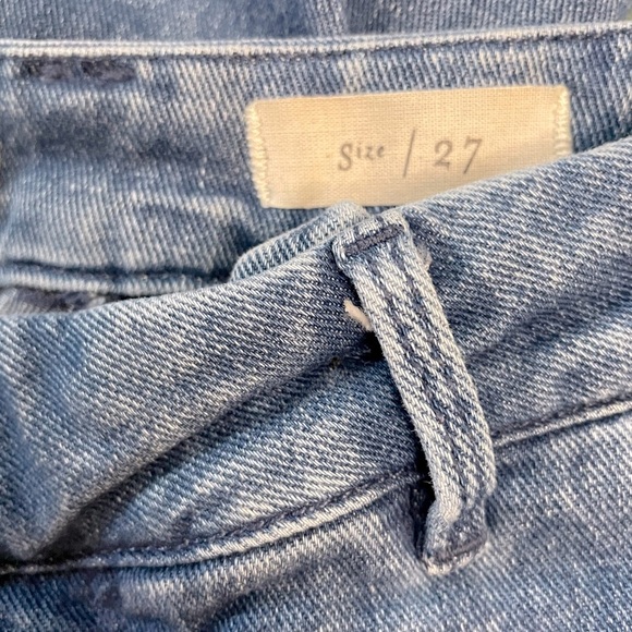 Pilcro and the Letterpress Mid Rise Slim Fit Crop Blue Jean Trouser Style Sz 27 - Picture 8 of 11
